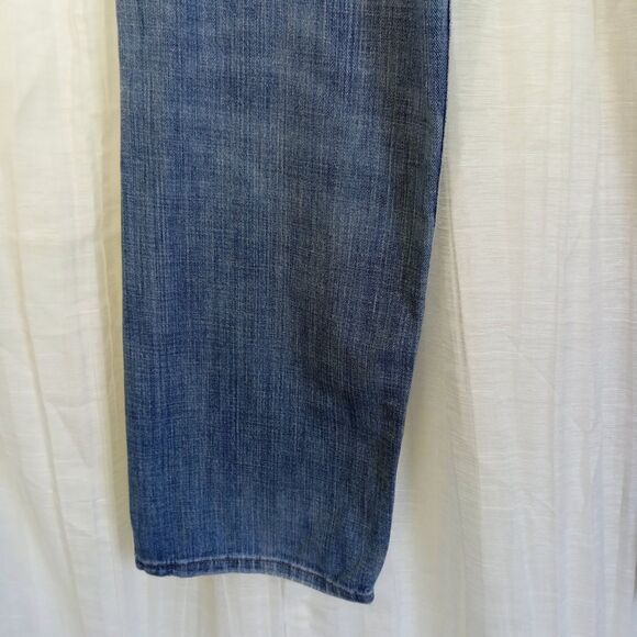 Levi's 505 Jeans 36 x 34 RED TAB High Waist Blue Denim Soft Distressed Holes Zip - Picture 12 of 14